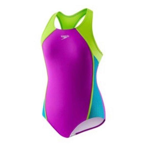 Speedo Other - Speedo Girls One Piece Swimsuit Mesh Splice Thick Strap Size 12
